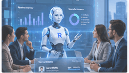 HR team reviewing candidates with AI assistant